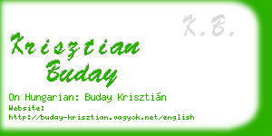krisztian buday business card