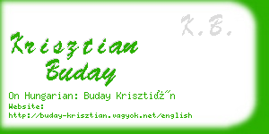 krisztian buday business card